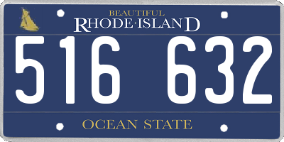 RI license plate 516632