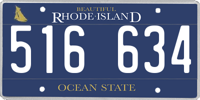 RI license plate 516634
