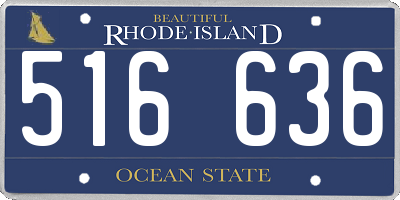 RI license plate 516636