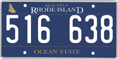 RI license plate 516638