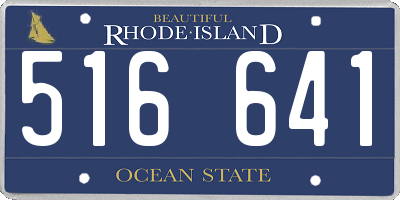 RI license plate 516641