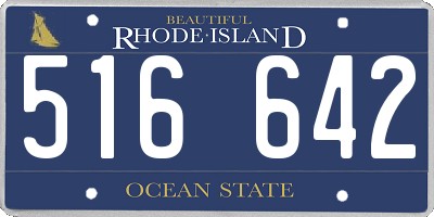 RI license plate 516642