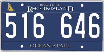 RI license plate 516646
