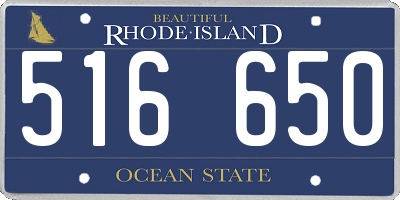 RI license plate 516650