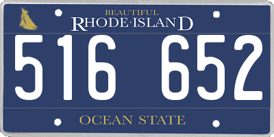 RI license plate 516652