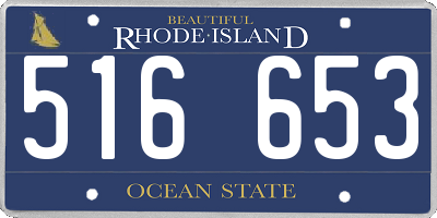 RI license plate 516653