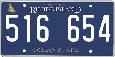 RI license plate 516654