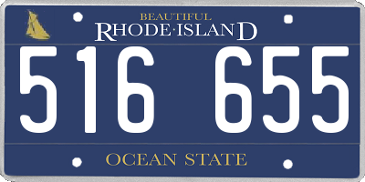 RI license plate 516655