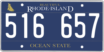 RI license plate 516657