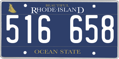 RI license plate 516658