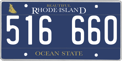 RI license plate 516660