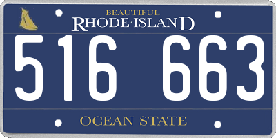 RI license plate 516663
