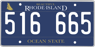 RI license plate 516665