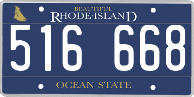 RI license plate 516668