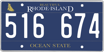 RI license plate 516674