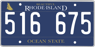 RI license plate 516675