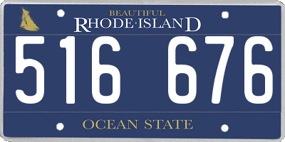 RI license plate 516676