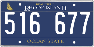 RI license plate 516677