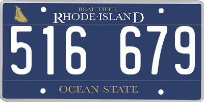 RI license plate 516679