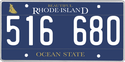 RI license plate 516680