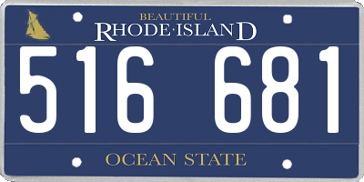 RI license plate 516681