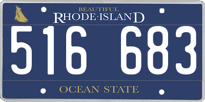 RI license plate 516683