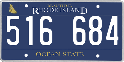 RI license plate 516684