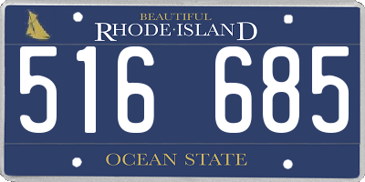 RI license plate 516685