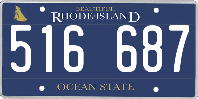 RI license plate 516687