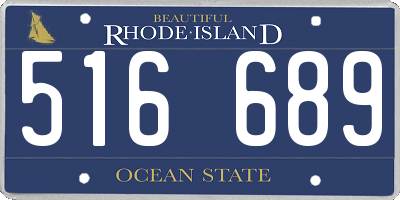 RI license plate 516689