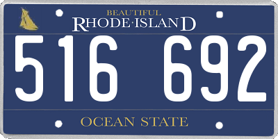 RI license plate 516692