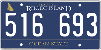 RI license plate 516693