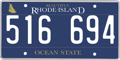 RI license plate 516694