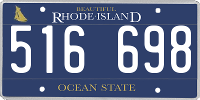 RI license plate 516698