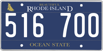 RI license plate 516700