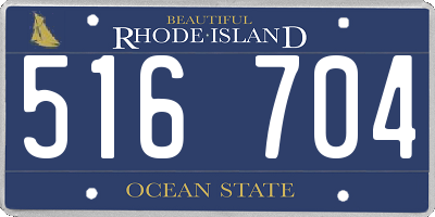 RI license plate 516704