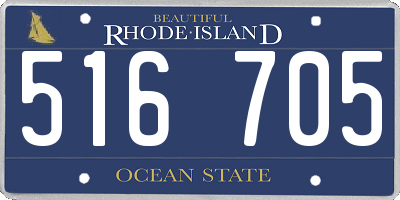 RI license plate 516705
