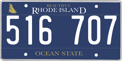 RI license plate 516707