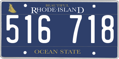 RI license plate 516718