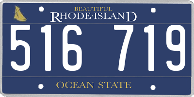 RI license plate 516719