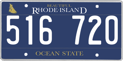 RI license plate 516720