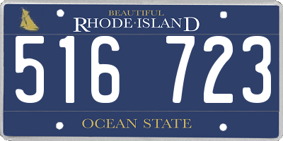 RI license plate 516723