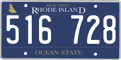 RI license plate 516728