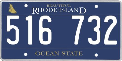 RI license plate 516732