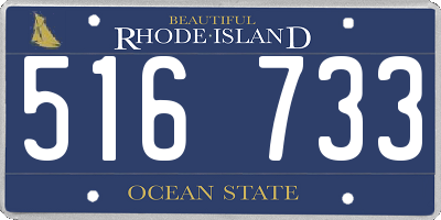 RI license plate 516733