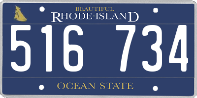 RI license plate 516734