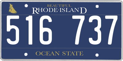 RI license plate 516737