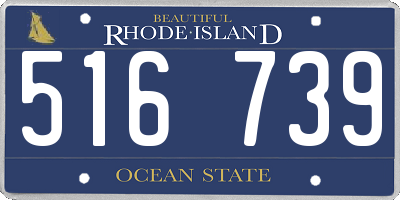RI license plate 516739
