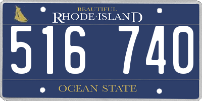 RI license plate 516740