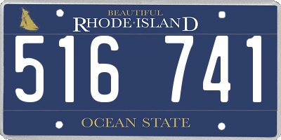 RI license plate 516741